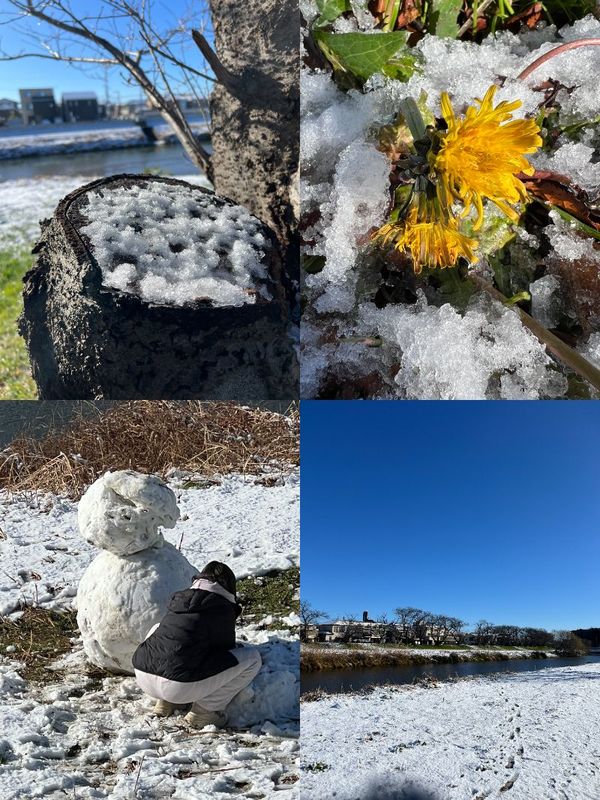 元荒川の雪景色